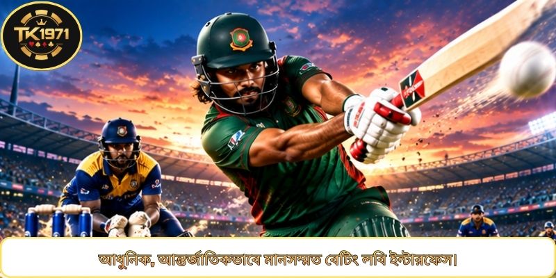 আধুনিক, আন্তর্জাতিকভাবে মানসম্মত বেটিং লবি ইন্টারফেস।