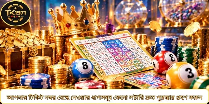 আপনার টিকিট নম্বর বেছে নেওয়ার ধাপসমূহ কেনো লটারি দ্রুত পুরস্কার গ্রহণ করুন