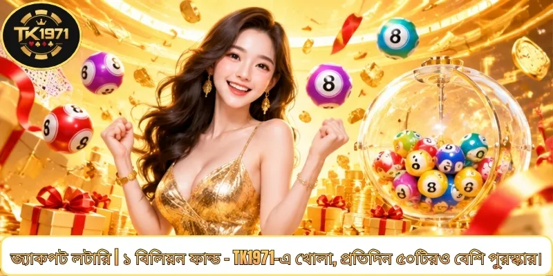 জ্যাকপট লটারি | ১ বিলিয়ন ফান্ড - TK1971-এ খোলা, প্রতিদিন ৫০টিরও বেশি পুরস্কার।