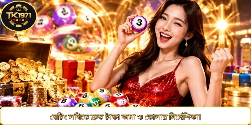 বেটিং লবিতে দ্রুত টাকা জমা ও তোলার নির্দেশিকা।