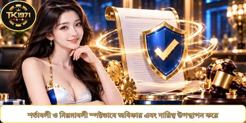 শর্তাবলী ও নিয়মাবলী স্পষ্টভাবে অধিকার এবং দায়িত্ব উপস্থাপন করে