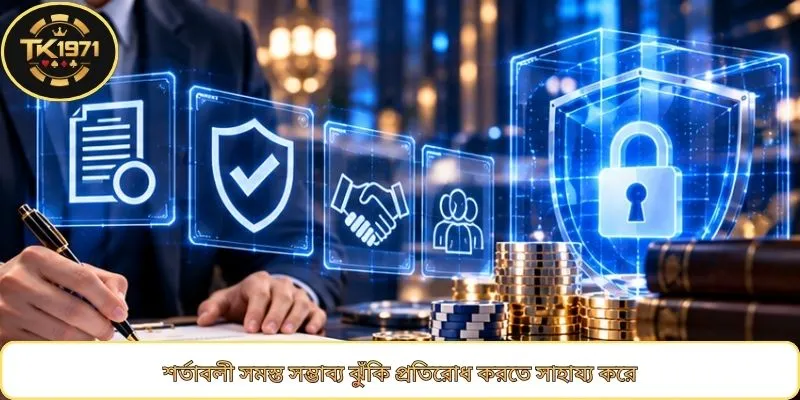 শর্তাবলী সমস্ত সম্ভাব্য ঝুঁকি প্রতিরোধ করতে সাহায্য করে