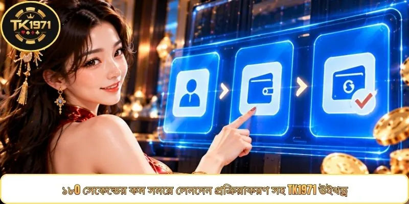 ১৮0 সেকেন্ডের কম সময়ে লেনদেন প্রক্রিয়াকরণ সহ TK1971 উইথড্র