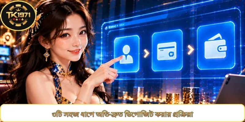 ৩টি সহজ ধাপে অতি-দ্রুত ডিপোজিট করার প্রক্রিয়া